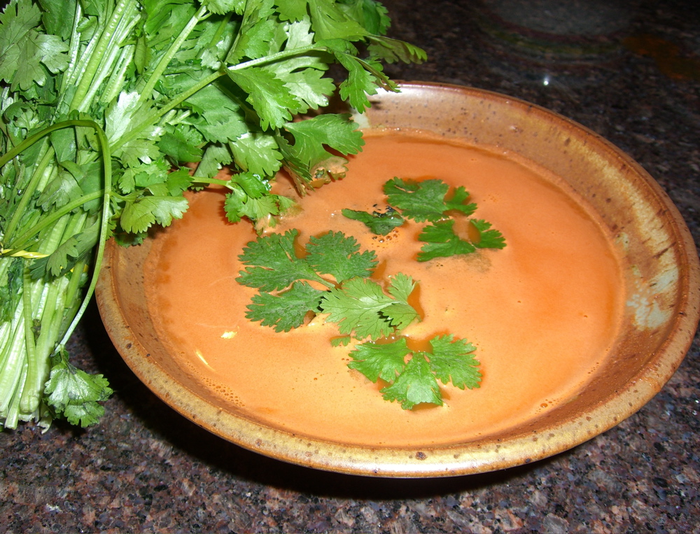 Carrot, Avocado & Cilantro Soup Carrot, Avocado & Cilantro Soup picture